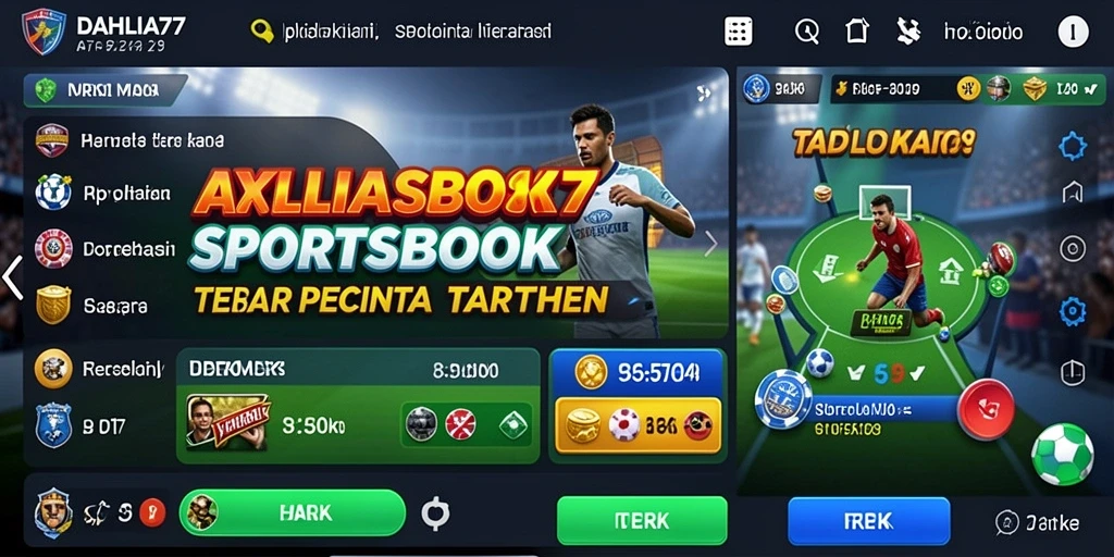 Screenshot utama DAHLIA77 menampilkan antarmuka taruhan olahraga yang menarik.