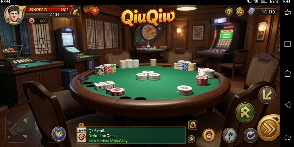 Screenshot gameplay QiuQiu yang menegangkan dan penuh strategi.