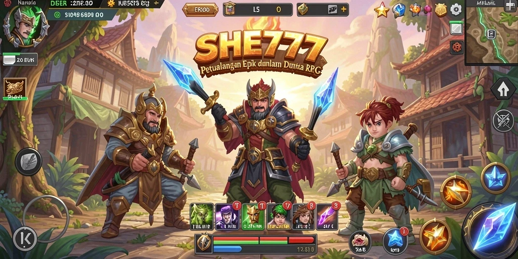 Gameplay SHE777 yang menarik dan penuh aksi dalam dunia RPG.