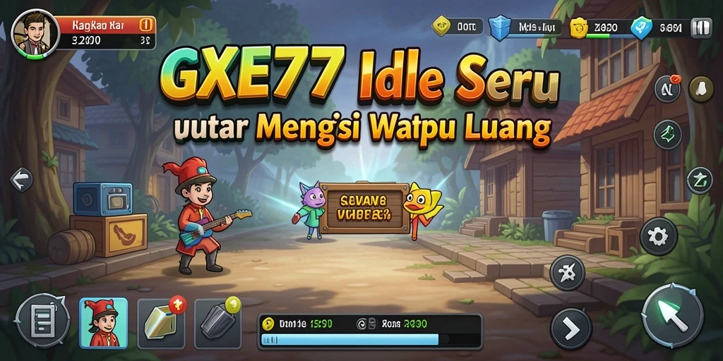 Tampilan screenshot utama XE77 menunjukkan gameplay Idle yang menarik.